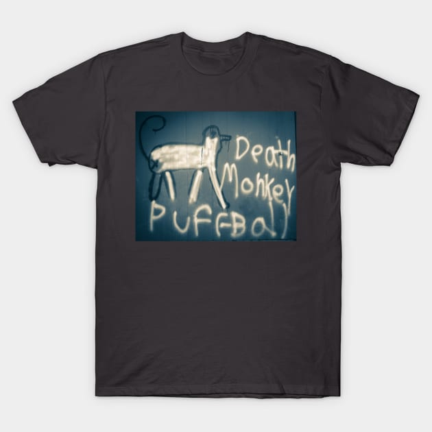 Death Monkey Puffball Blue T-Shirt by Death Monkey Puffball